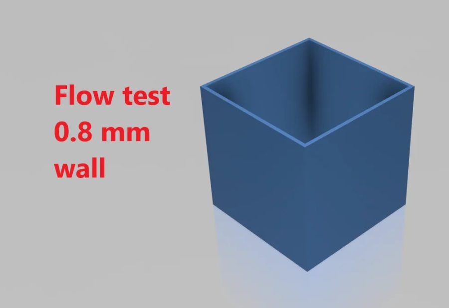 Flow test 0.8 mm wall