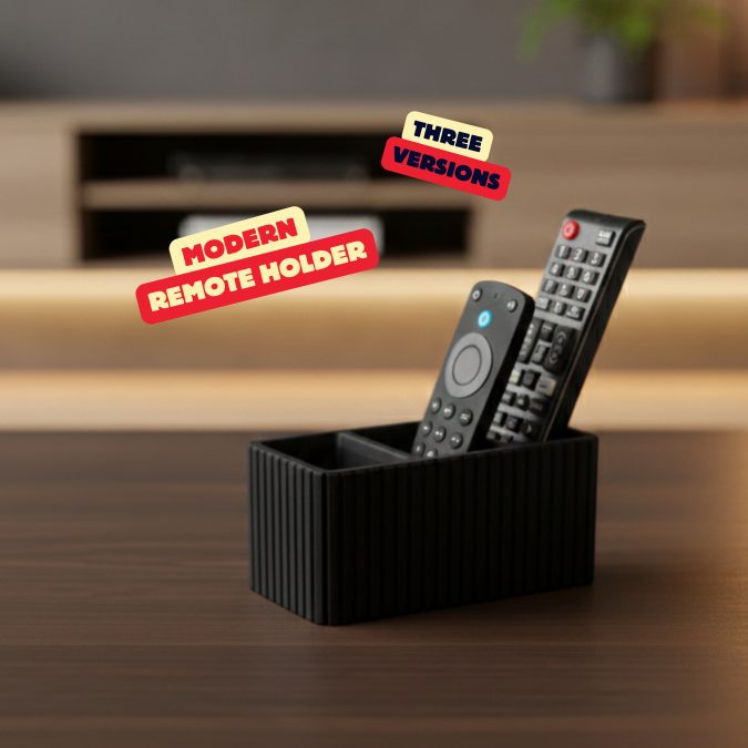 MODERN REMOTE HOLDER / RIBBED DESIGN