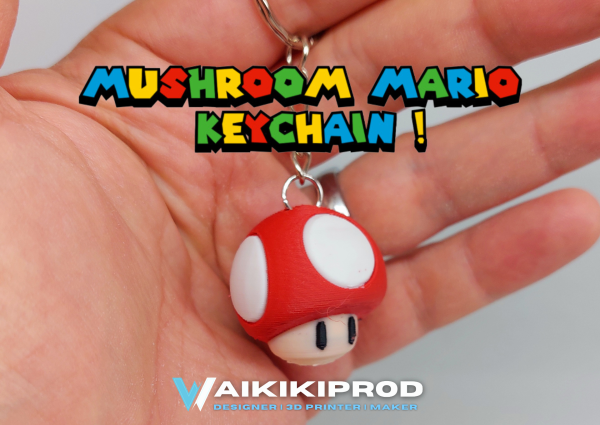 Mushroom Mario Keychain