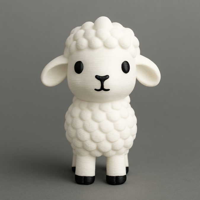 Cute Sheep Figurine (Multicolor)