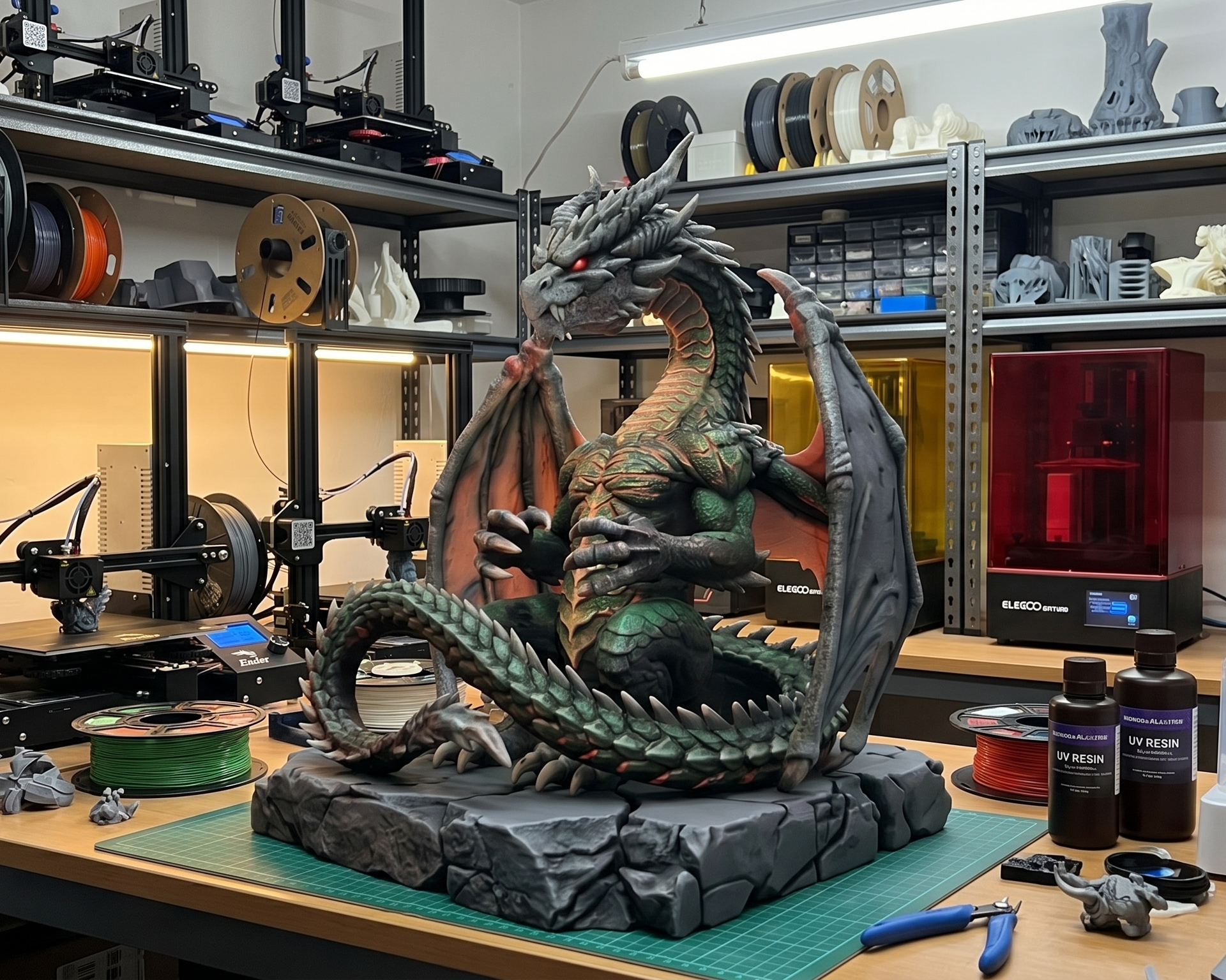 Ancient Guardian Dragon – 3D Printable Statue