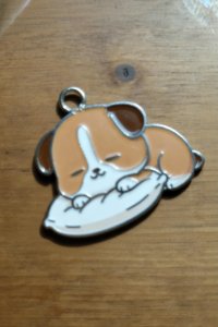 Cute dog sleeping Keychain pendant