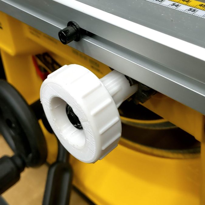 Custom Fence knob for DeWalt table saws