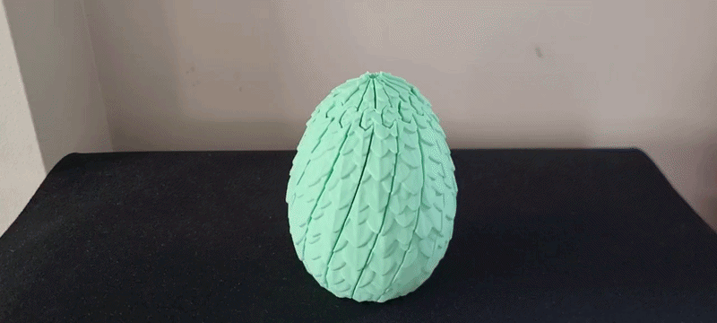 Kinetic Articulated Dragon Egg flexi fidget