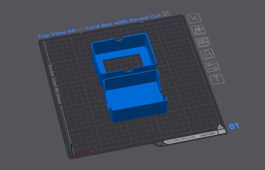 Top View 60 — Card Box with Reveal Cut