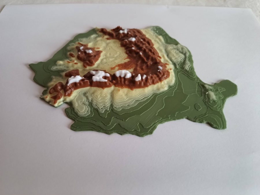 Terrain Map - Colored - Romania