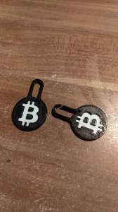 BTC mince do kosiku na krouzek od klicu