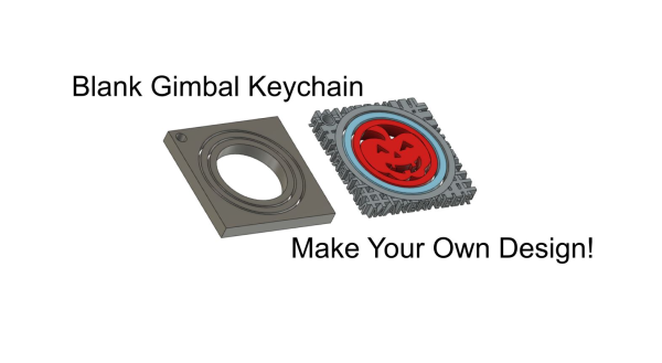Gimbal Keychain Blank - Make Your Own Design!