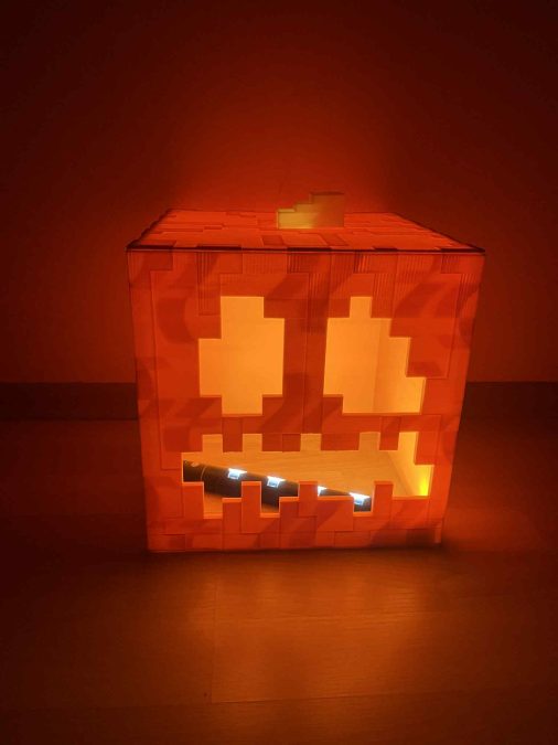 Minecraft pumpkin lamp, Halloween mask, can be worn on the head