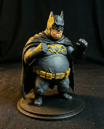 Chonky Batman STL | Superhero 3D Print | Comic Desk Art
