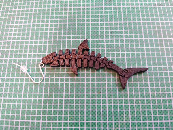 Articulated Shark Earring