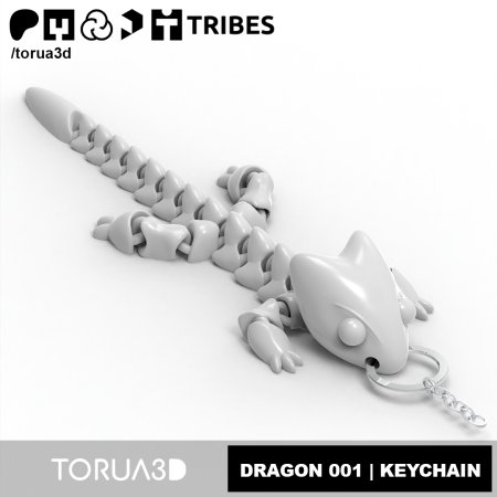 Articulated dragon 001 - Keychain
