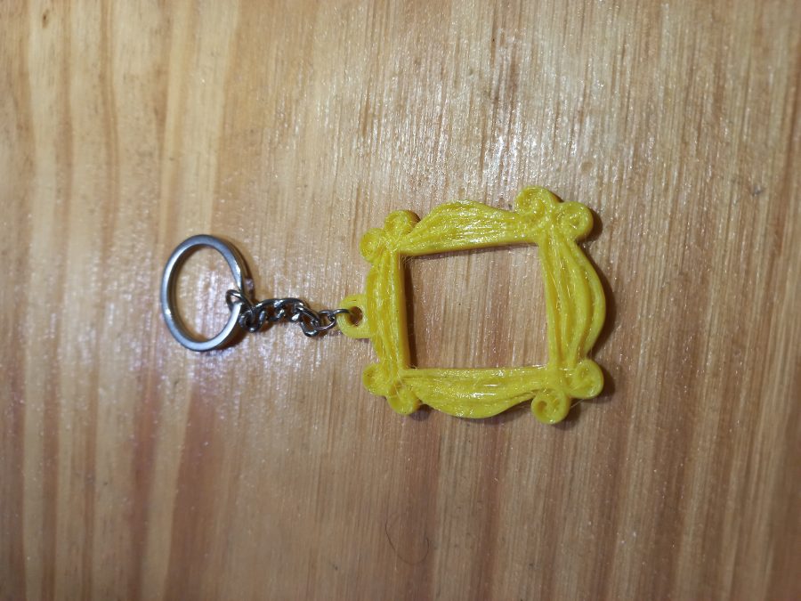 yellow frame keychain