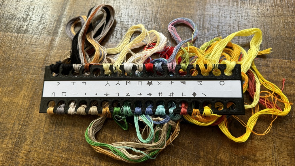 Cross Stitch Thread Organiser (with slot for paper key)