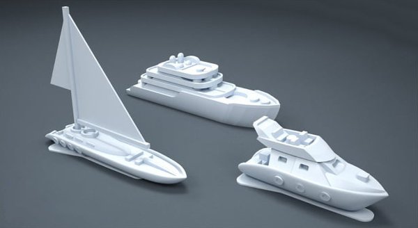 architectural model yacht and boat