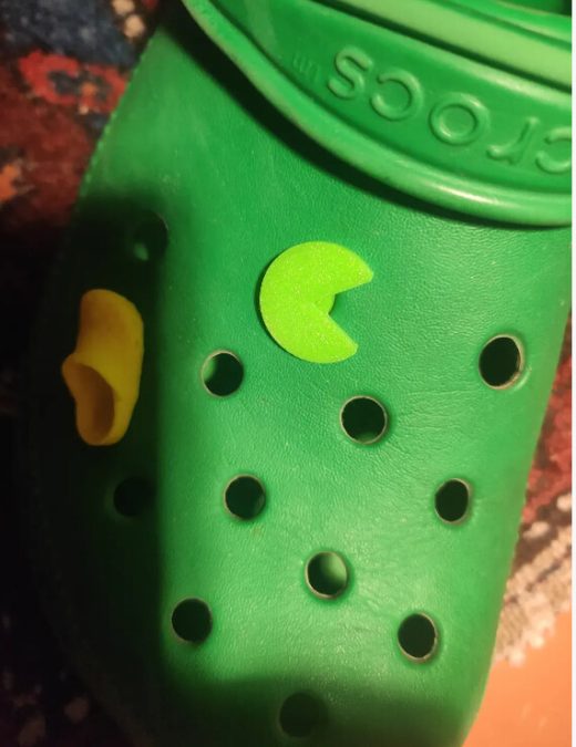 Pac Man Croc Charm