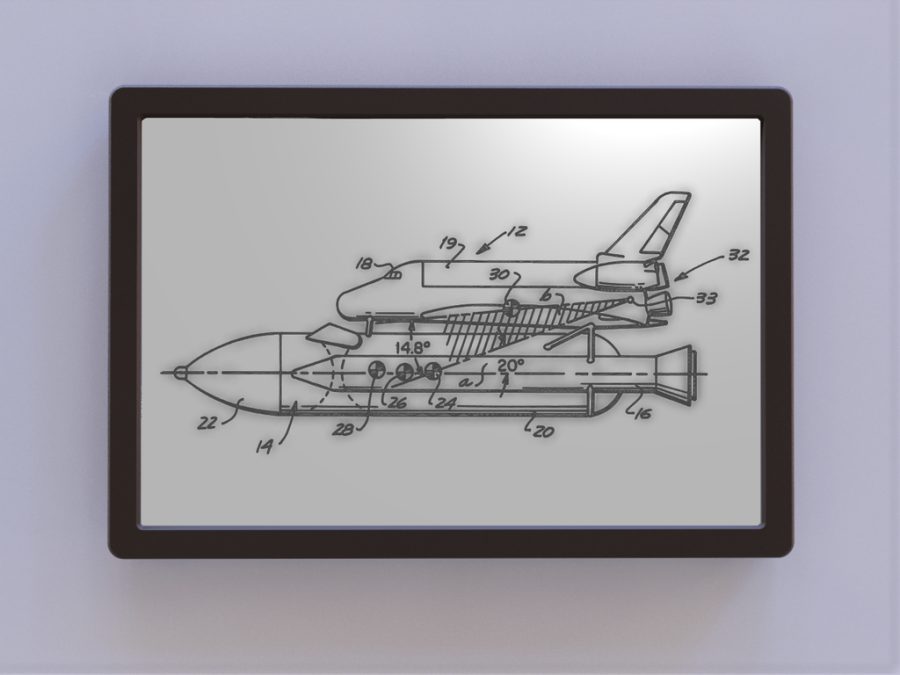 Space Shuttle Patent Art - Side