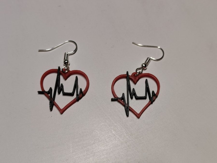 Pendientes corazón electro