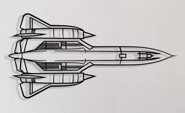 Lockheed SR-71 BlackBird Top Wall Art