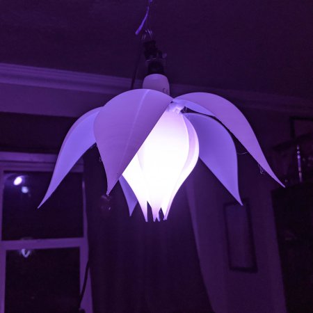 Flower Lampshade with Posable Petals - Easy to Print & Assemble