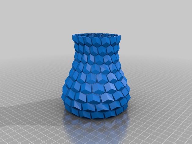 Curved honeycomb vase 2376777