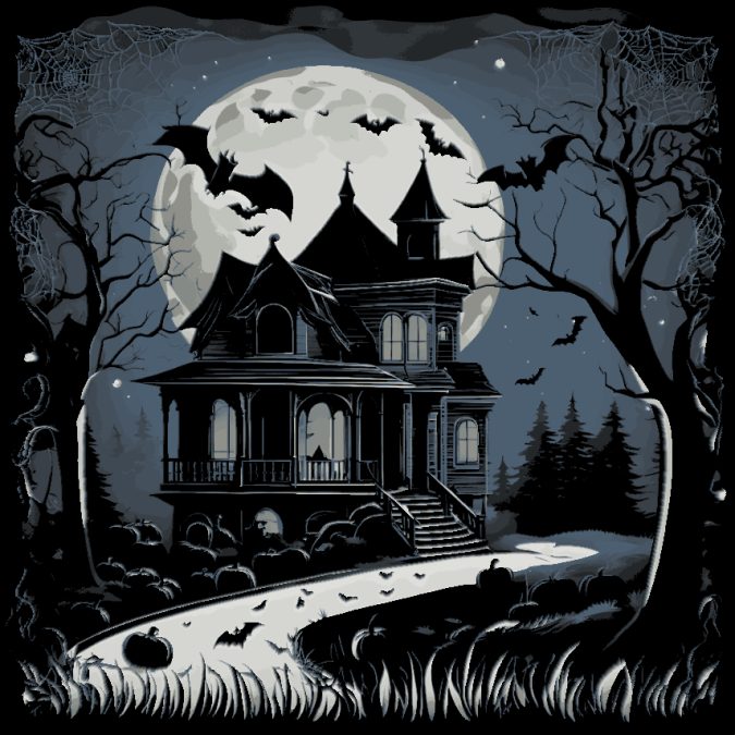 Scary Halloween Mansion (Filament Painting) - HueForge