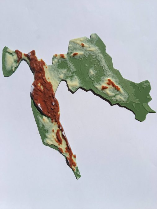 Terrain Map - Colored - Croatia