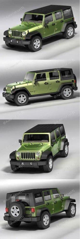 Hum3D Jeep Wrangler Unlimited 2008 3D Model