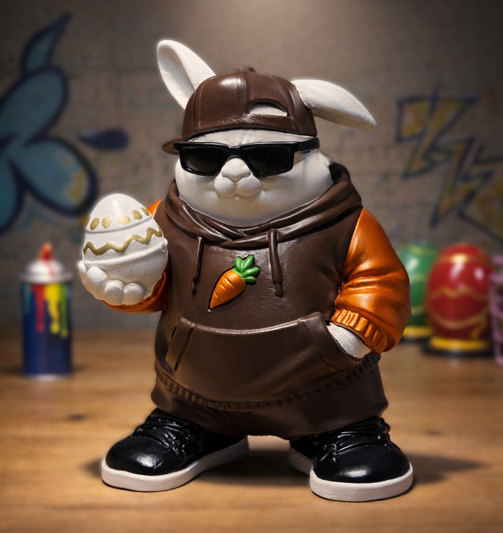 Urban Bunny – Cool Easter Figurine with Egg