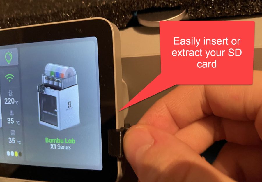 Bambu Lab X1(C) SD card extraction/insertion tool