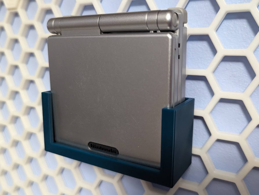 Gameboy Advance SP Mount for Honeycomb Storage Wall