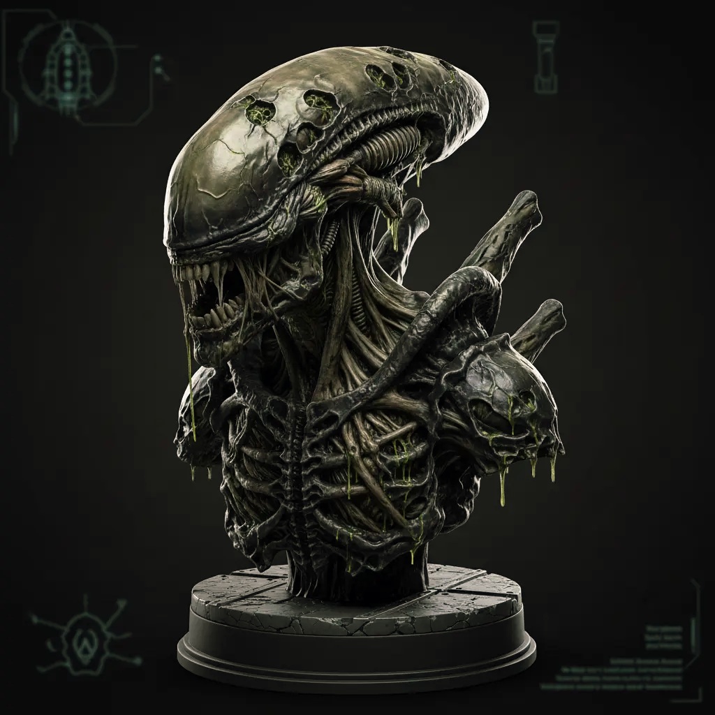 Undead Xenomorph Bust