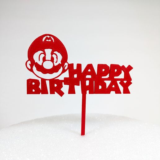 Mario Happy Birthday Cake Topper