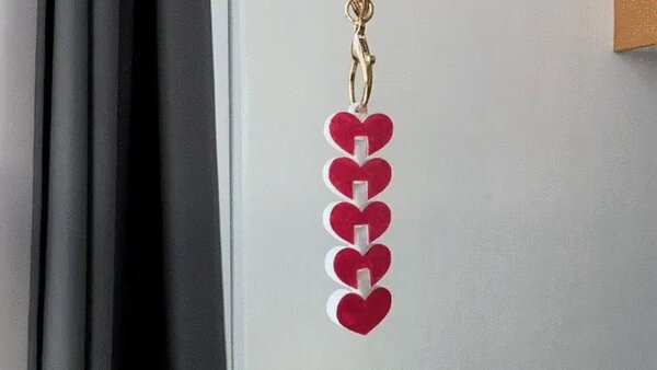 Hearts Keychain