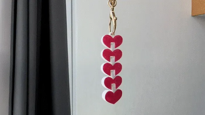 Hearts Keychain