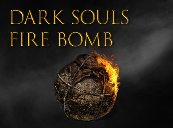 Dark Souls Fire bomb decoration or 25mm / 28mm miniature accessory.