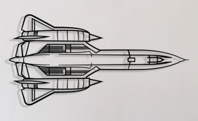 Lockheed SR-71 BlackBird Top Wall Art