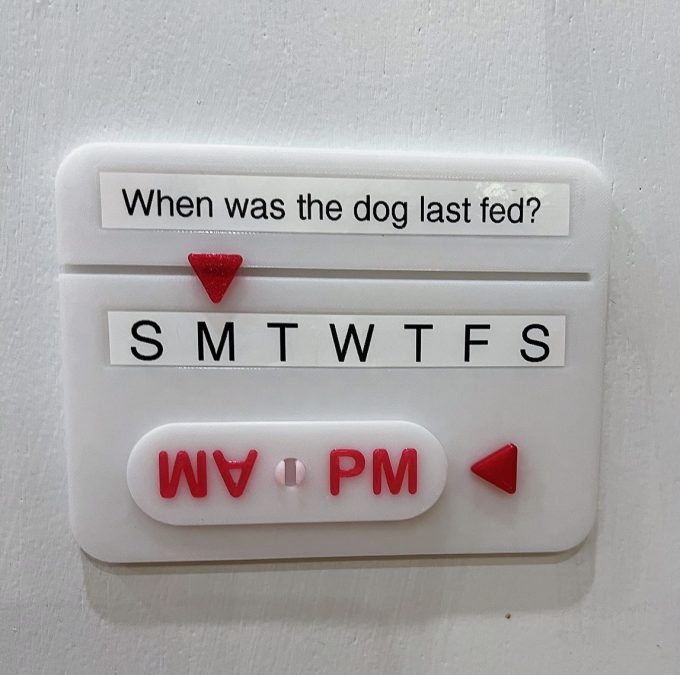 Magnetic Task Reminder for the fridge