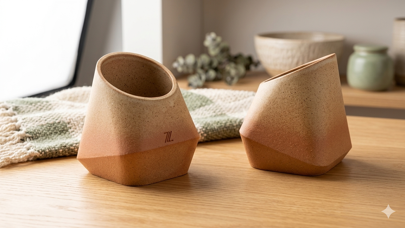 Minimalist Geometric Desk Organizer / Vase