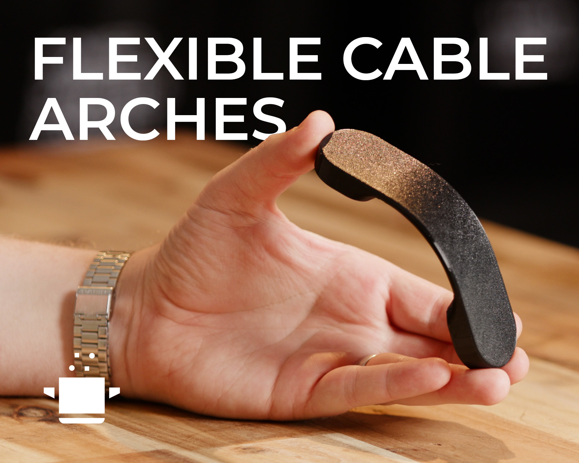 Parametric Flexible Magnetic Cable Management Arches