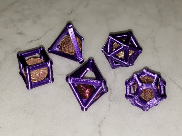 Platonic solid coin traps in OpenSCAD