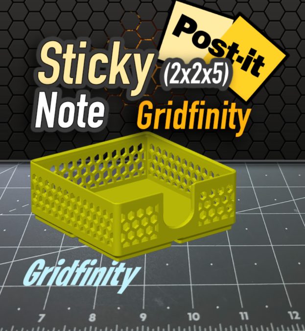 Hex Sticky Note Gridfinity 2x2x5