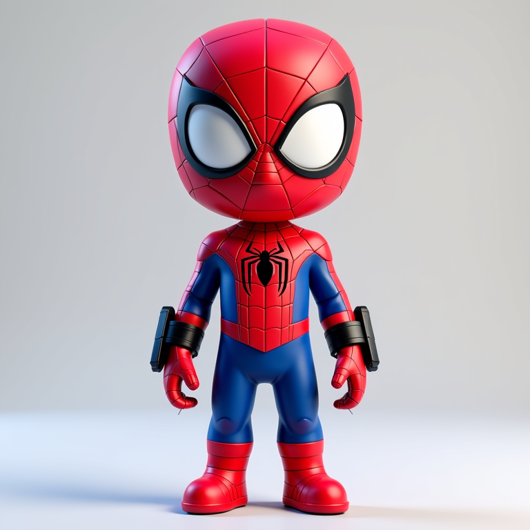 Chibi Spider Hero Stylized 3D Figurine – Printable Mini Superhero Model