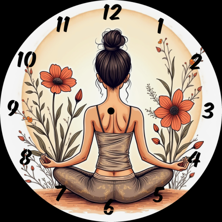 Wall Clock Hueforge Yoga