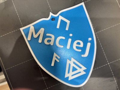 Maciej Viking Shield Keychain - Personalized Norse Tag & Bag Charm (No Supports, Prusa Mini Tested)