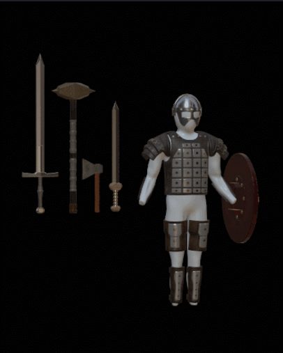 Viking armor / weapon detailed set