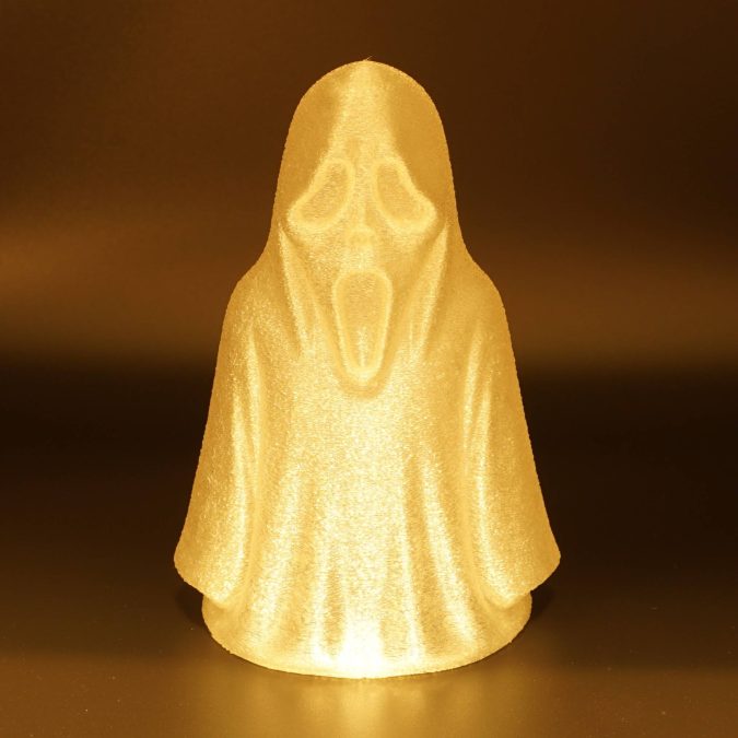 Ghost Figurine with Scream Face – LED Tealight Holder (3D Print Model)
