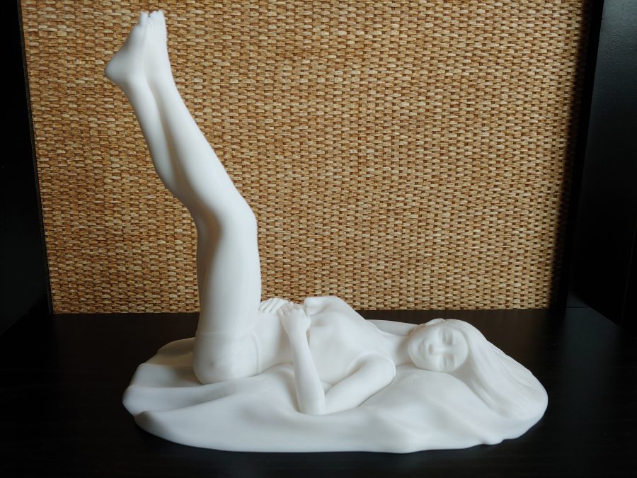 Resting Girl Blu-ray Bookend Statue