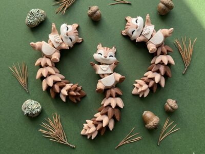 Cute Flexi Squirrel - Articulated Toy / Keychain