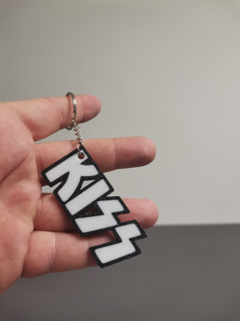Kiss logo multicolor keychain